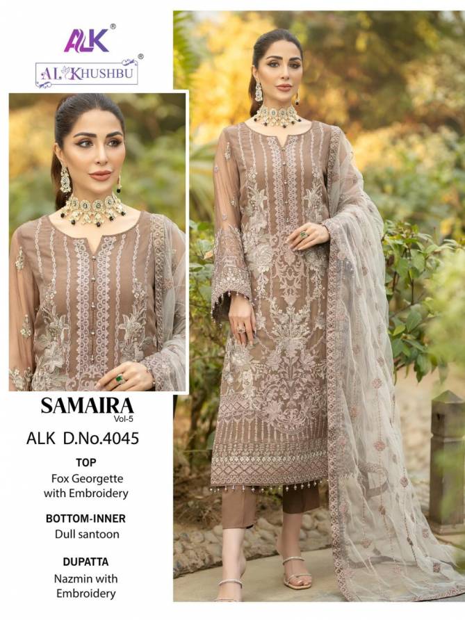 Samaira Vol 5 By Alk Khushbu Pakistani Suits Catalog